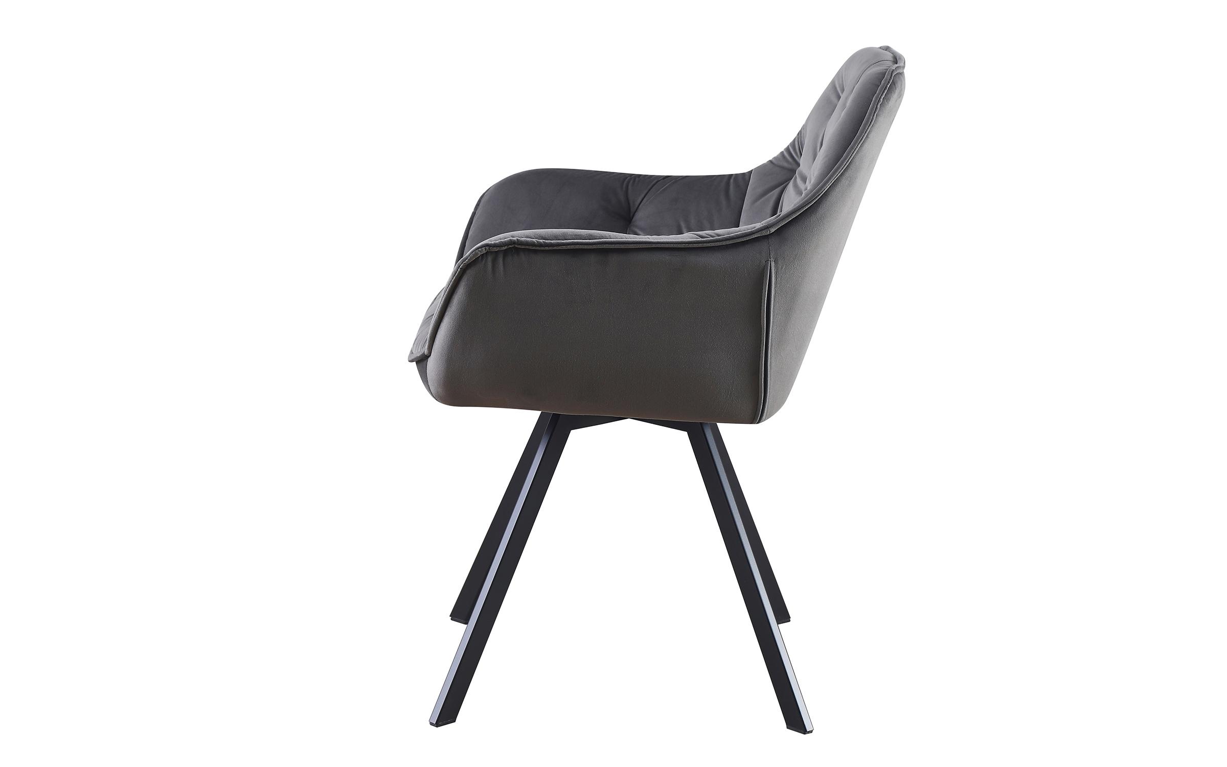 Scaun de masa Antin, gri inchis  3